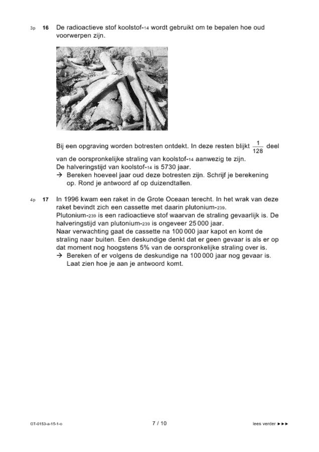 Opgaven examen VMBO GLTL wiskunde 2015, tijdvak 1. Pagina 7