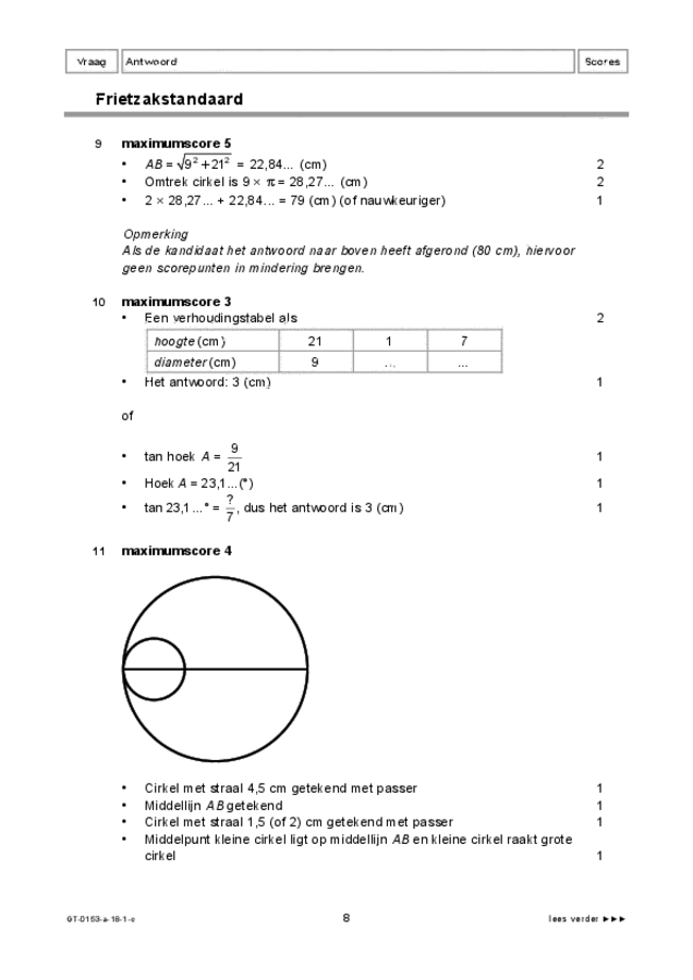 Correctievoorschrift examen VMBO GLTL wiskunde 2018, tijdvak 1. Pagina 8