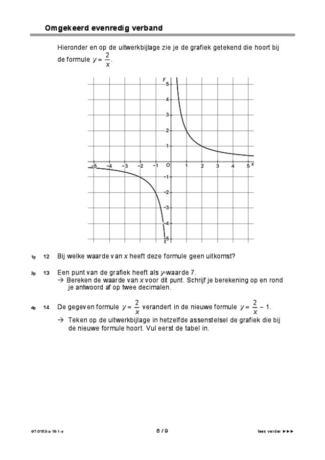 Opgaven examen VMBO GLTL wiskunde 2018, tijdvak 1. Pagina 6