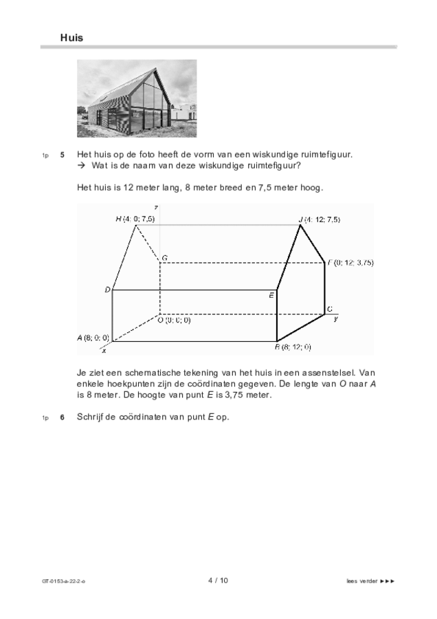 Opgaven examen VMBO GLTL wiskunde 2022, tijdvak 2. Pagina 4