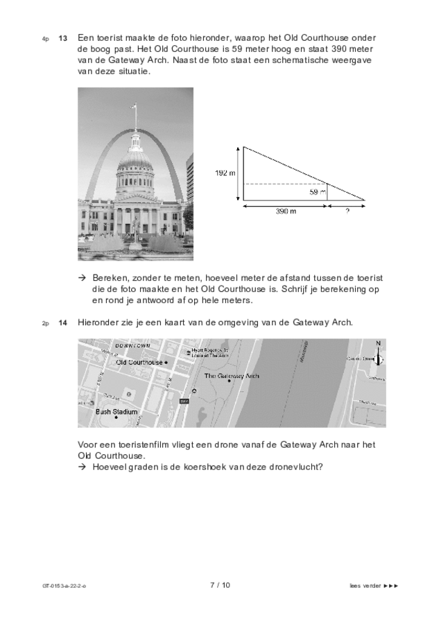 Opgaven examen VMBO GLTL wiskunde 2022, tijdvak 2. Pagina 7
