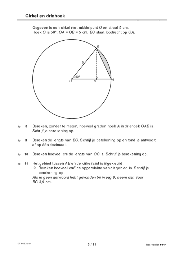 Opgaven examen VMBO GLTL wiskunde 2022, tijdvak 3. Pagina 6