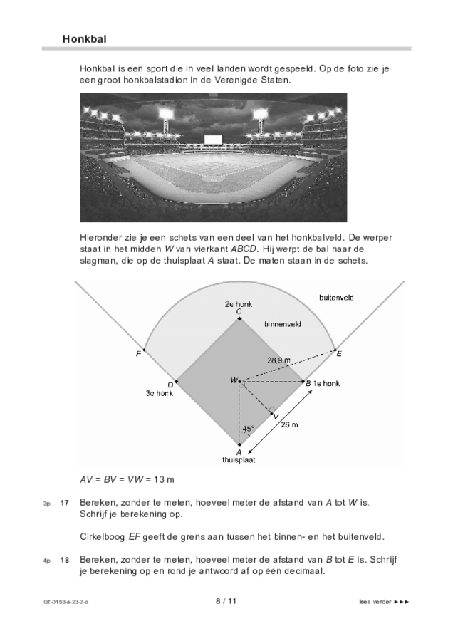 Opgaven examen VMBO GLTL wiskunde 2023, tijdvak 2. Pagina 8