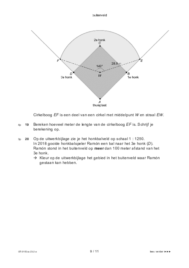 Opgaven examen VMBO GLTL wiskunde 2023, tijdvak 2. Pagina 9