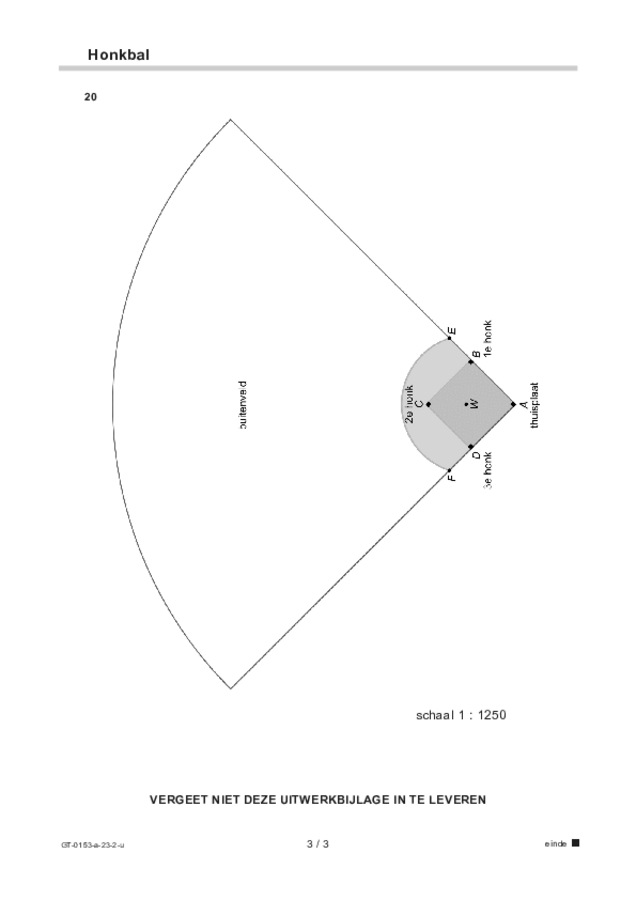 Uitwerkbijlage examen VMBO GLTL wiskunde 2023, tijdvak 2. Pagina 3