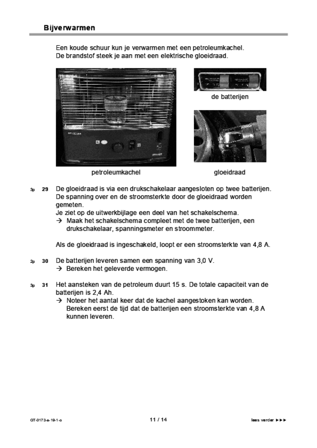 Opgaven examen VMBO GLTL natuur- en scheikunde 1 2019, tijdvak 1. Pagina 11