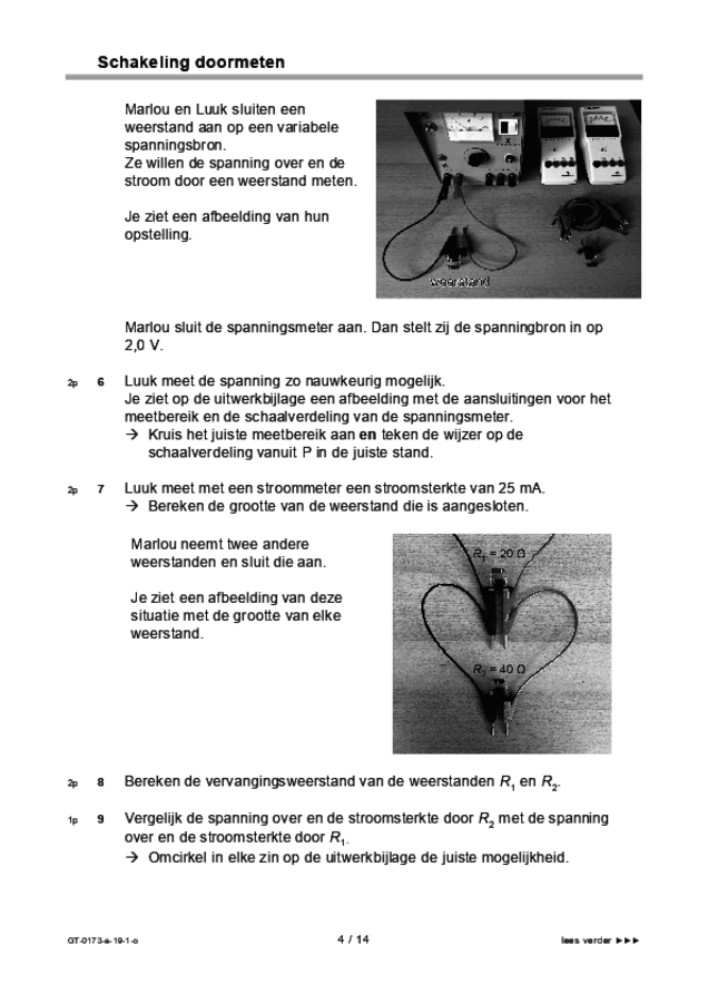 Opgaven examen VMBO GLTL natuur- en scheikunde 1 2019, tijdvak 1. Pagina 4
