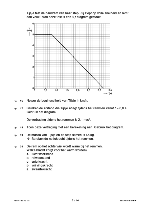 Opgaven examen VMBO GLTL natuur- en scheikunde 1 2019, tijdvak 1. Pagina 7