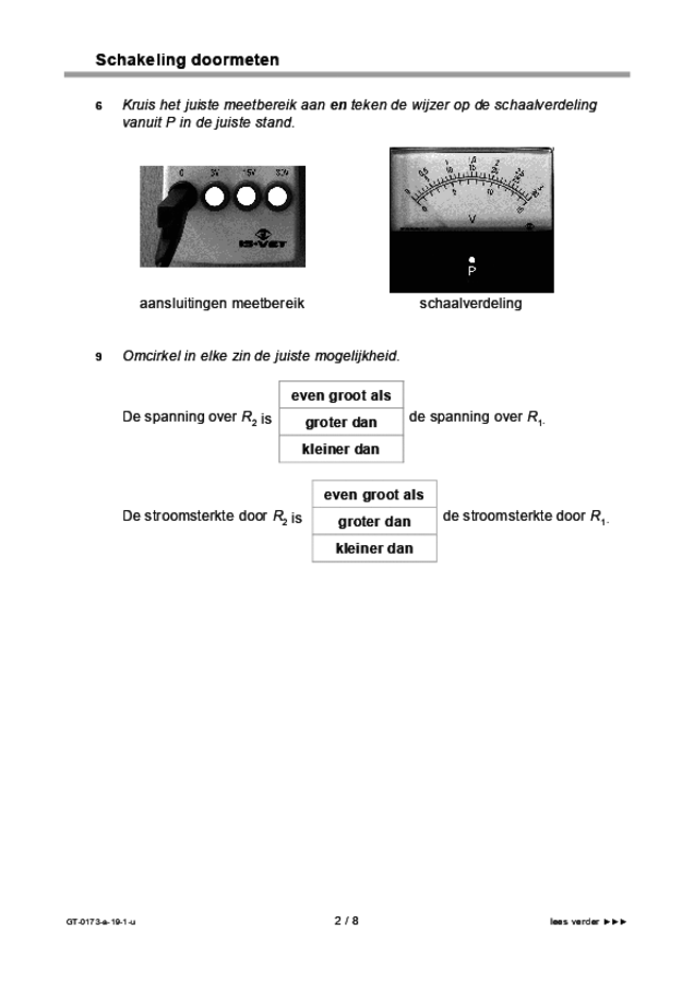 Uitwerkbijlage examen VMBO GLTL natuur- en scheikunde 1 2019, tijdvak 1. Pagina 2