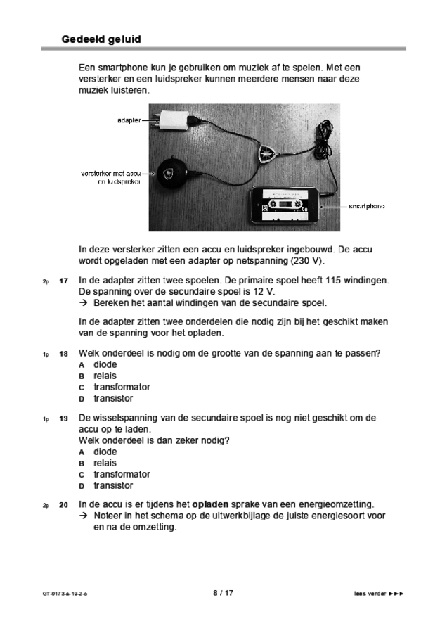 Opgaven examen VMBO GLTL natuur- en scheikunde 1 2019, tijdvak 2. Pagina 8