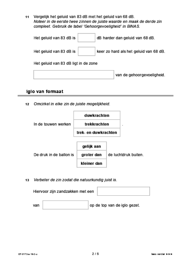 Uitwerkbijlage examen VMBO GLTL natuur- en scheikunde 1 2019, tijdvak 2. Pagina 2