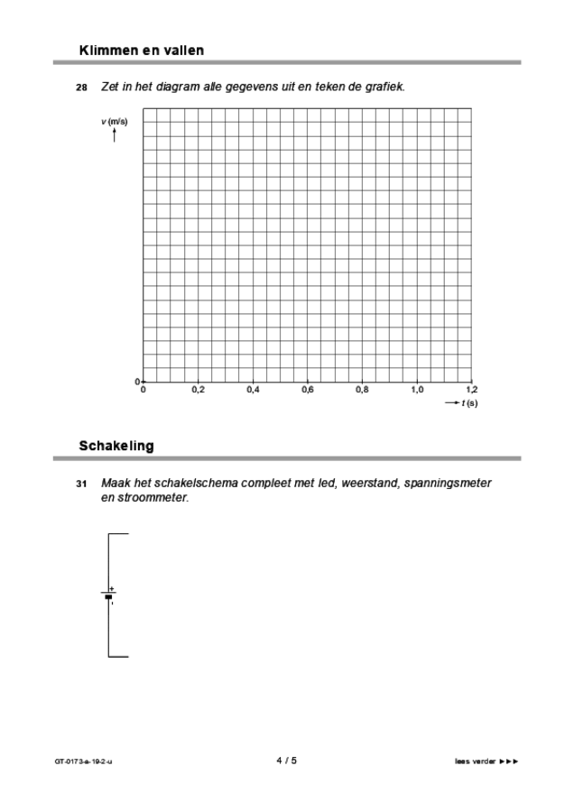 Uitwerkbijlage examen VMBO GLTL natuur- en scheikunde 1 2019, tijdvak 2. Pagina 4