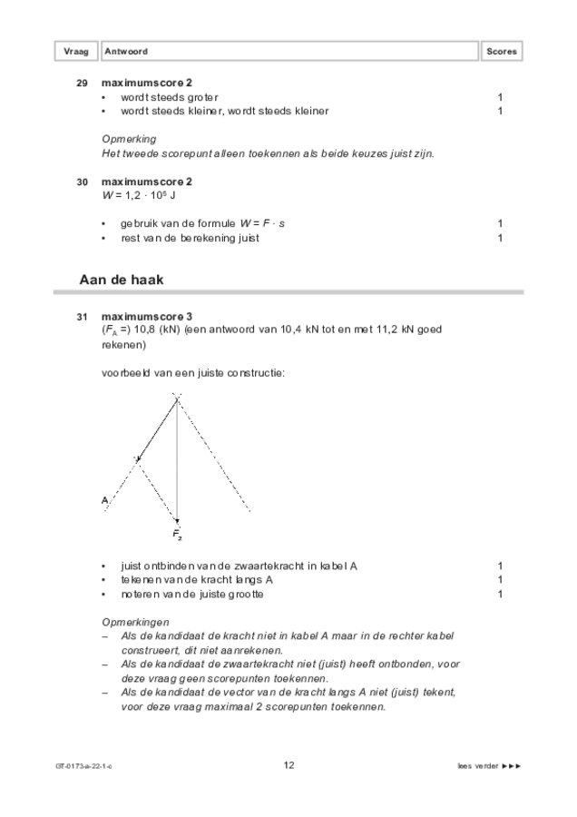 Correctievoorschrift examen VMBO GLTL natuur- en scheikunde 1 2022, tijdvak 1. Pagina 12