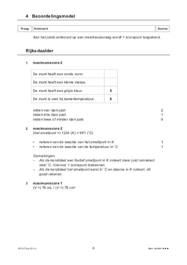 Correctievoorschrift examen VMBO GLTL natuur- en scheikunde 1 2022, tijdvak 1. Pagina 6