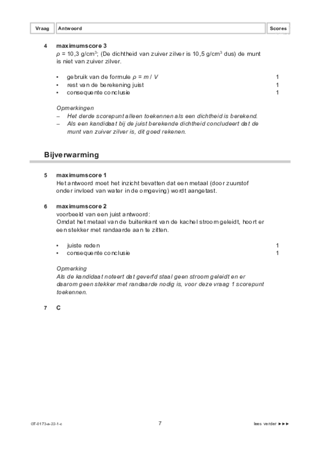 Correctievoorschrift examen VMBO GLTL natuur- en scheikunde 1 2022, tijdvak 1. Pagina 7