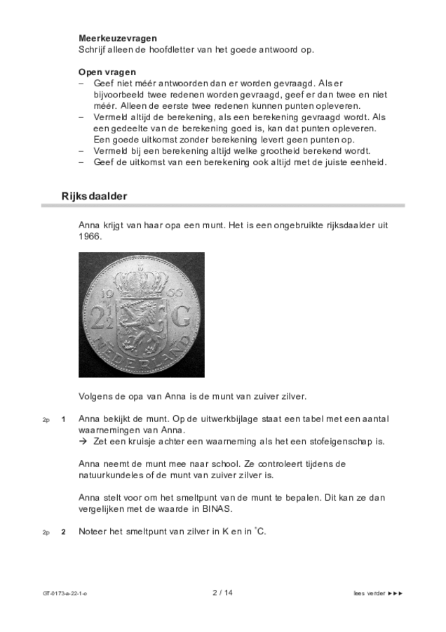 Opgaven examen VMBO GLTL natuur- en scheikunde 1 2022, tijdvak 1. Pagina 2