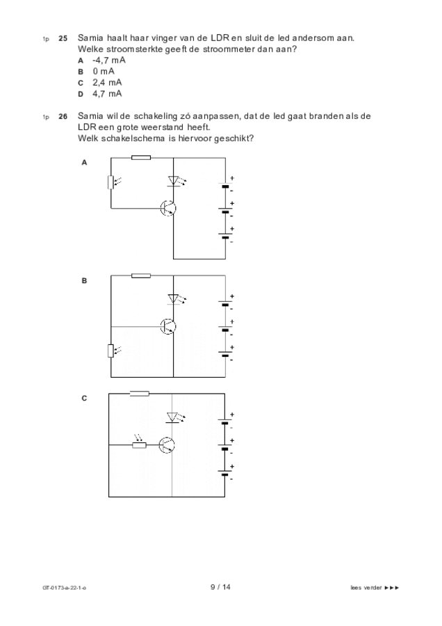 Opgaven examen VMBO GLTL natuur- en scheikunde 1 2022, tijdvak 1. Pagina 9