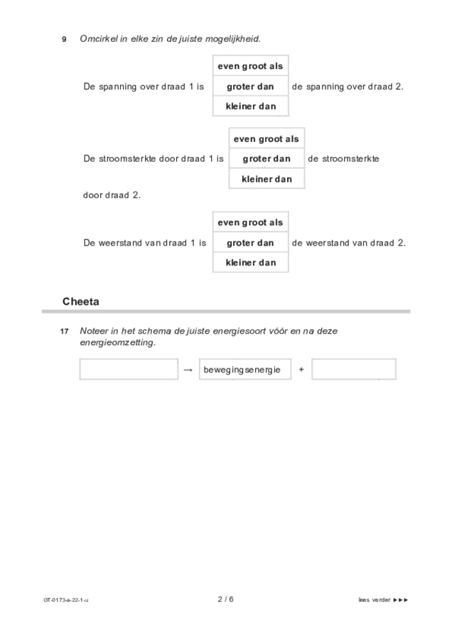 Uitwerkbijlage examen VMBO GLTL natuur- en scheikunde 1 2022, tijdvak 1. Pagina 2