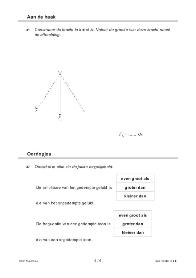 Uitwerkbijlage examen VMBO GLTL natuur- en scheikunde 1 2022, tijdvak 1. Pagina 5