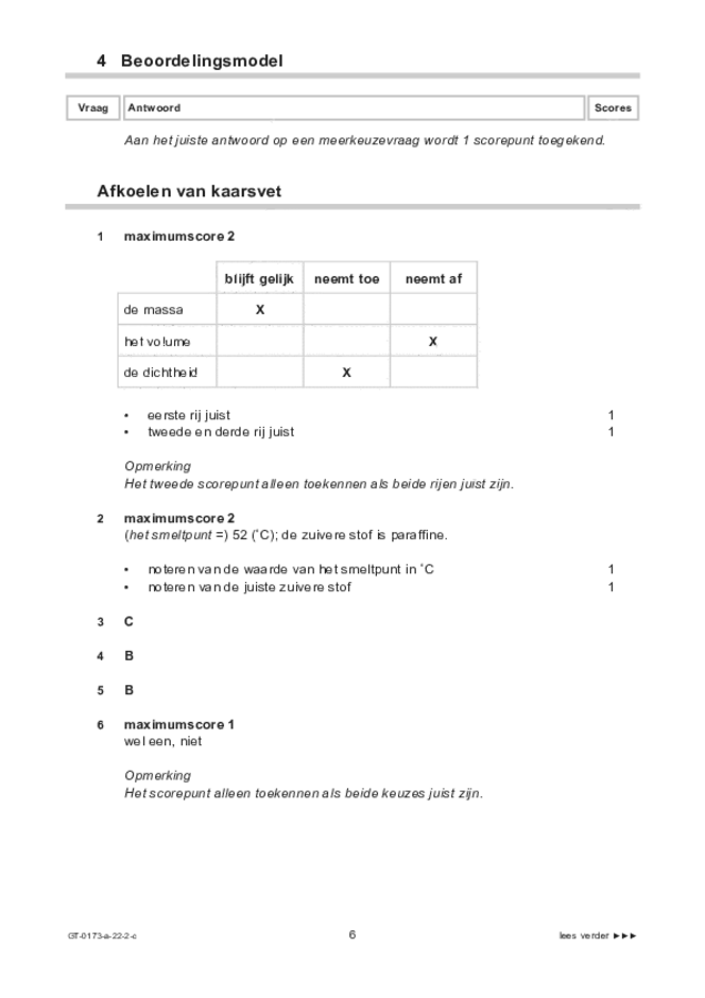 Correctievoorschrift examen VMBO GLTL natuur- en scheikunde 1 2022, tijdvak 2. Pagina 6