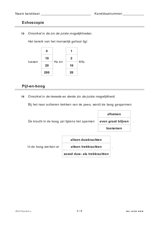 Uitwerkbijlage examen VMBO GLTL natuur- en scheikunde 1 2022, tijdvak 2. Pagina 3