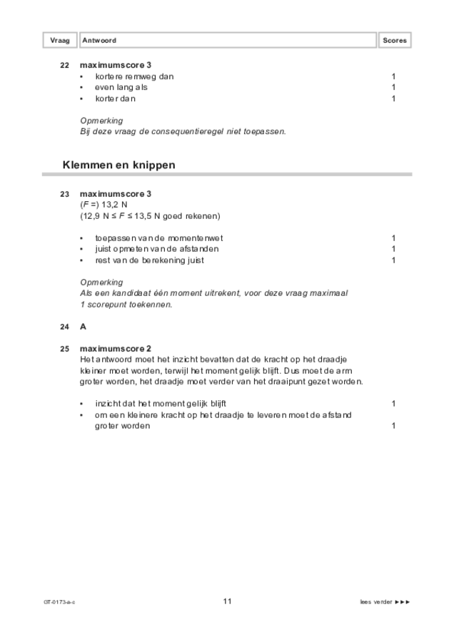 Correctievoorschrift examen VMBO GLTL natuur- en scheikunde 1 2022, tijdvak 3. Pagina 11