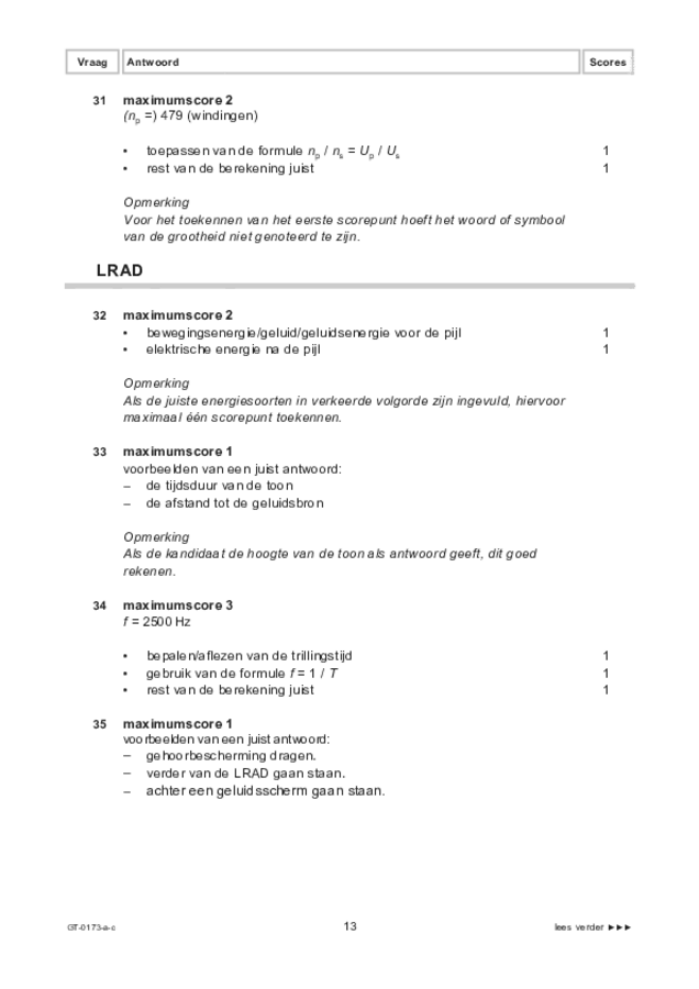 Correctievoorschrift examen VMBO GLTL natuur- en scheikunde 1 2022, tijdvak 3. Pagina 13