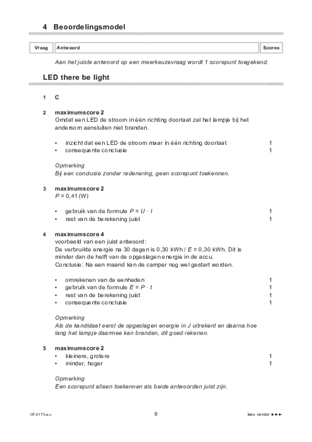 Correctievoorschrift examen VMBO GLTL natuur- en scheikunde 1 2022, tijdvak 3. Pagina 6