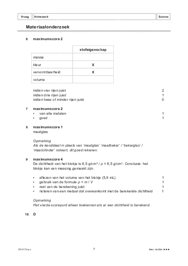 Correctievoorschrift examen VMBO GLTL natuur- en scheikunde 1 2022, tijdvak 3. Pagina 7