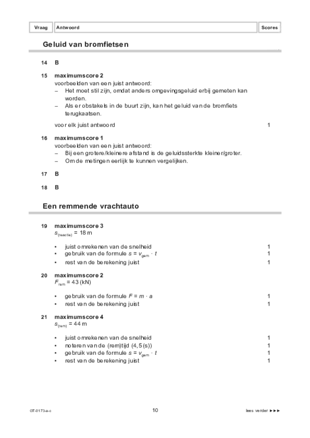 Correctievoorschrift examen VMBO GLTL natuur- en scheikunde 1 2022, tijdvak 3. Pagina 10