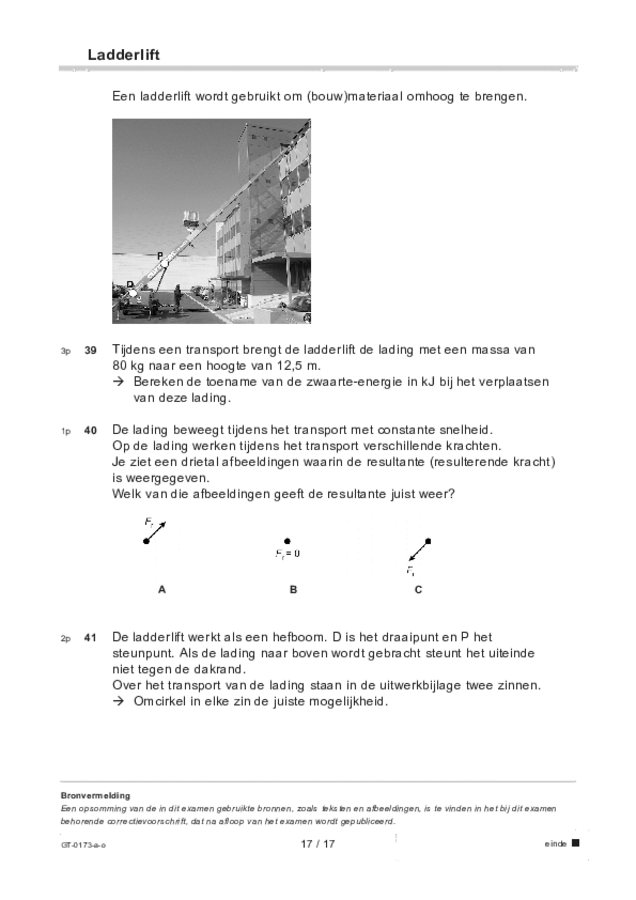 Opgaven examen VMBO GLTL natuur- en scheikunde 1 2022, tijdvak 3. Pagina 17