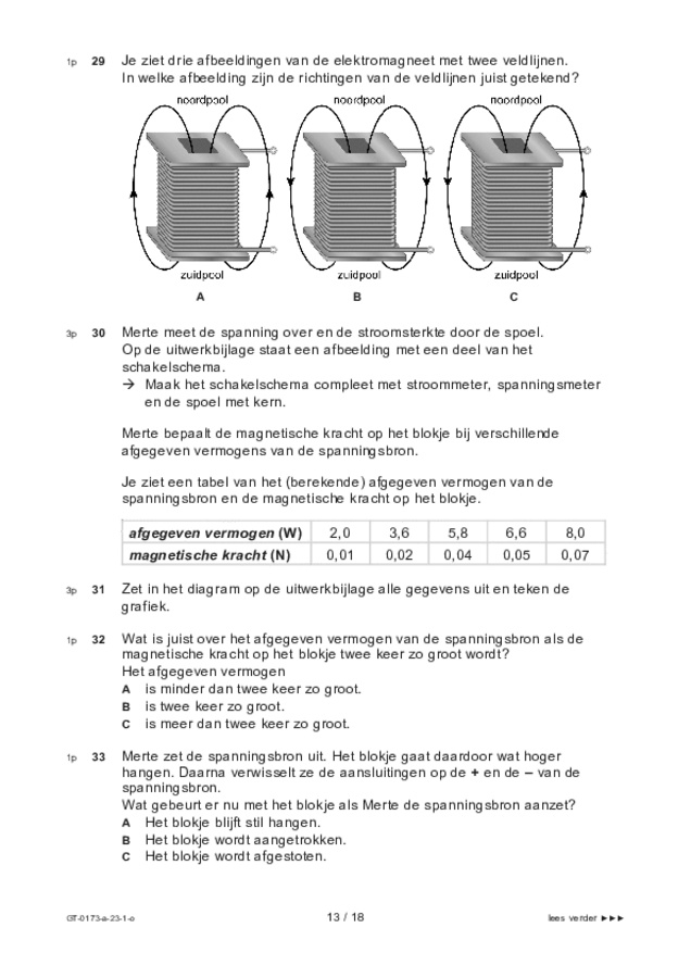 Opgaven examen VMBO GLTL natuur- en scheikunde 1 2023, tijdvak 1. Pagina 13