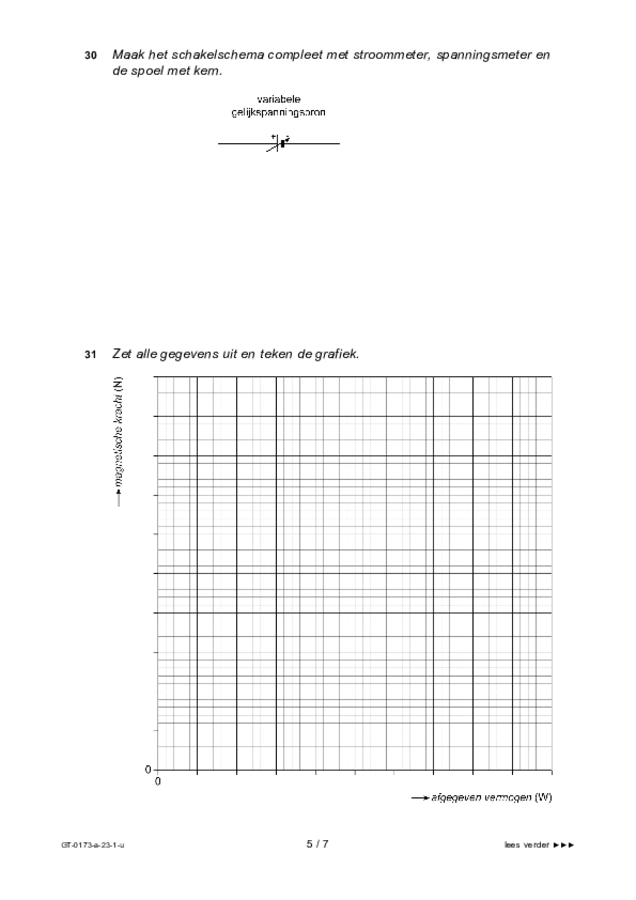 Uitwerkbijlage examen VMBO GLTL natuur- en scheikunde 1 2023, tijdvak 1. Pagina 5