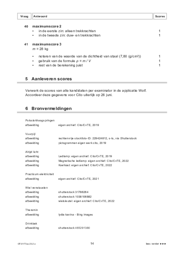 Correctievoorschrift examen VMBO GLTL natuur- en scheikunde 1 2023, tijdvak 2. Pagina 14