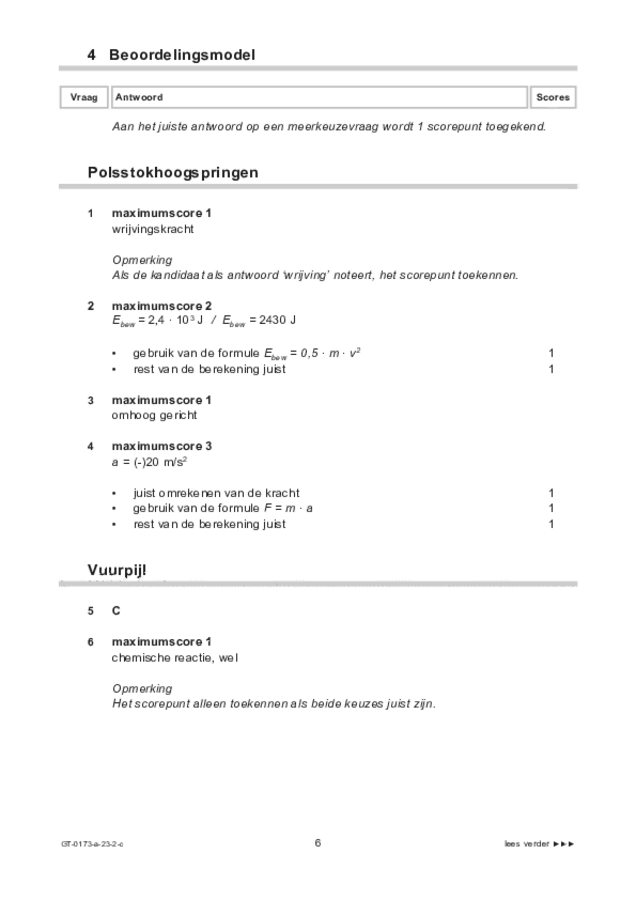 Correctievoorschrift examen VMBO GLTL natuur- en scheikunde 1 2023, tijdvak 2. Pagina 6