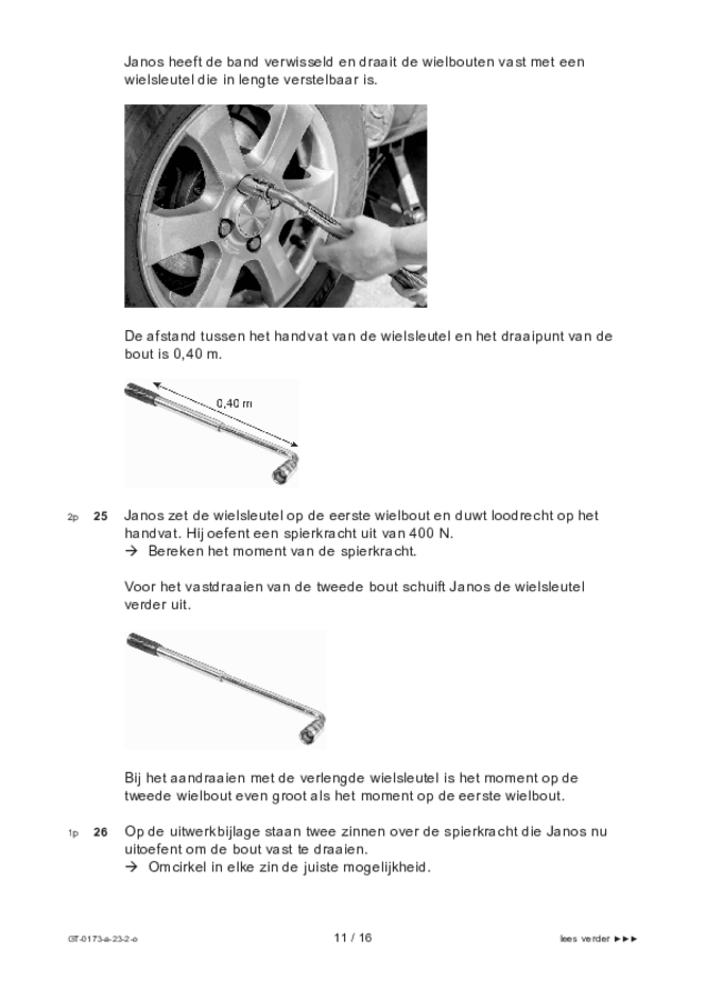 Opgaven examen VMBO GLTL natuur- en scheikunde 1 2023, tijdvak 2. Pagina 11