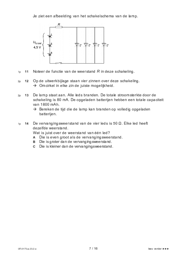 Opgaven examen VMBO GLTL natuur- en scheikunde 1 2023, tijdvak 2. Pagina 7