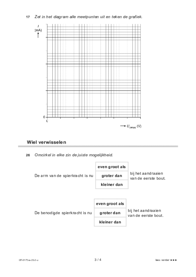 Uitwerkbijlage examen VMBO GLTL natuur- en scheikunde 1 2023, tijdvak 2. Pagina 3