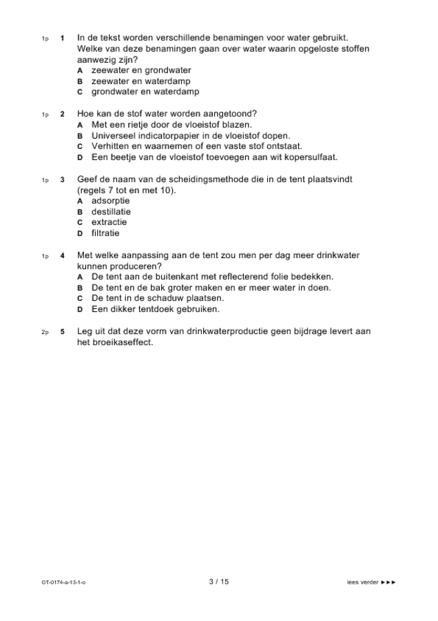 Opgaven examen VMBO GLTL natuur- en scheikunde 2 2013, tijdvak 1. Pagina 3