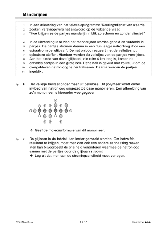 Opgaven examen VMBO GLTL natuur- en scheikunde 2 2013, tijdvak 1. Pagina 4
