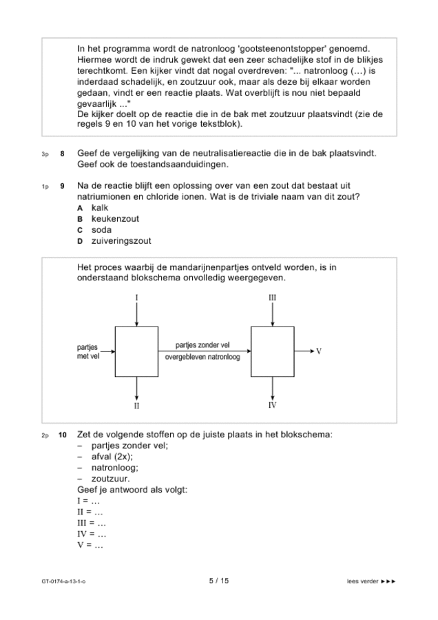 Opgaven examen VMBO GLTL natuur- en scheikunde 2 2013, tijdvak 1. Pagina 5