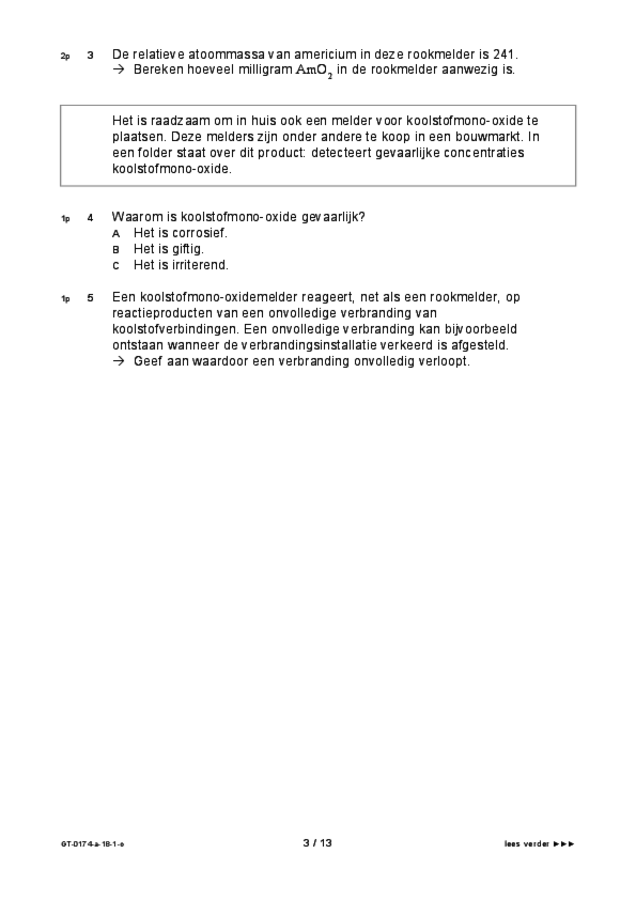 Opgaven examen VMBO GLTL natuur- en scheikunde 2 2018, tijdvak 1. Pagina 3