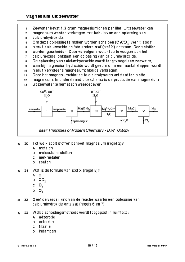 Opgaven examen VMBO GLTL natuur- en scheikunde 2 2018, tijdvak 1. Pagina 10