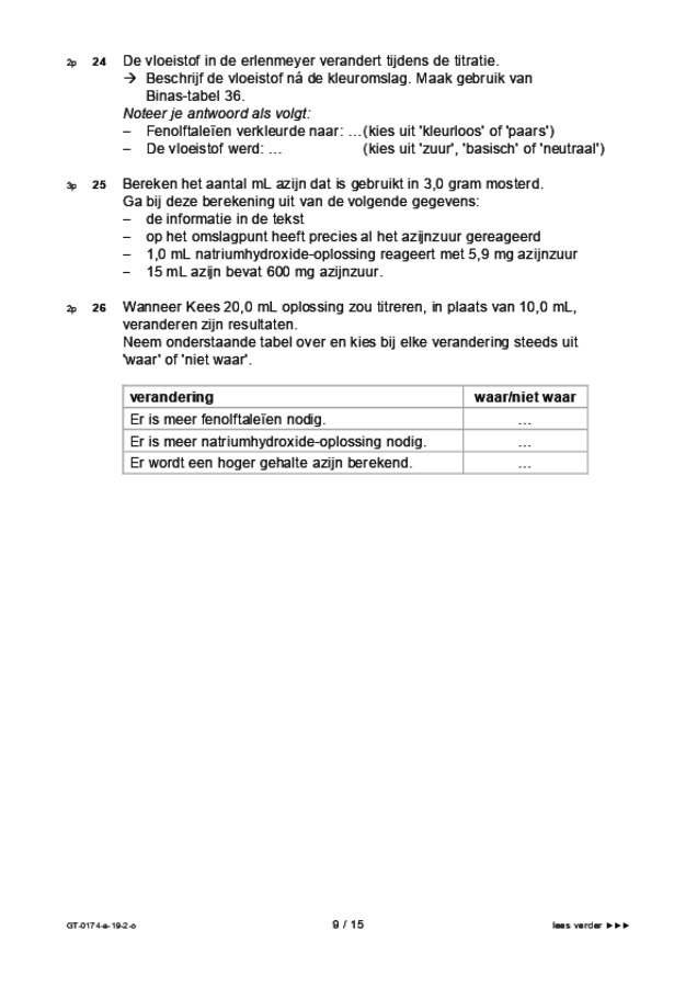 Opgaven examen VMBO GLTL natuur- en scheikunde 2 2019, tijdvak 2. Pagina 9