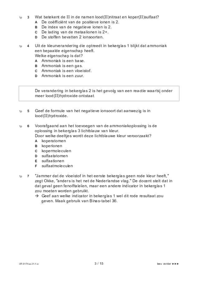 Opgaven examen VMBO GLTL natuur- en scheikunde 2 2021, tijdvak 1. Pagina 3