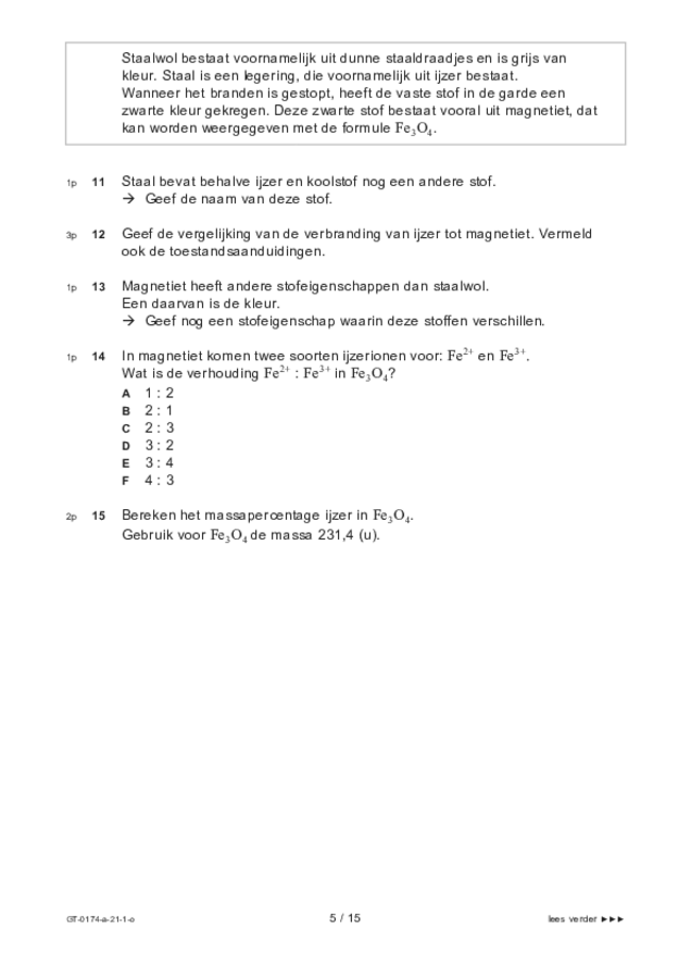 Opgaven examen VMBO GLTL natuur- en scheikunde 2 2021, tijdvak 1. Pagina 5