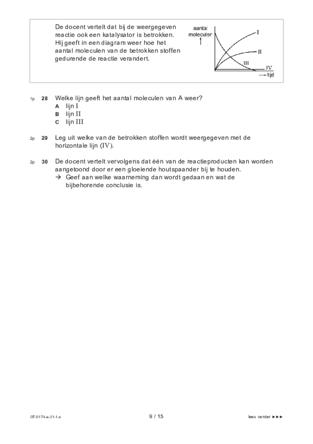 Opgaven examen VMBO GLTL natuur- en scheikunde 2 2021, tijdvak 1. Pagina 9