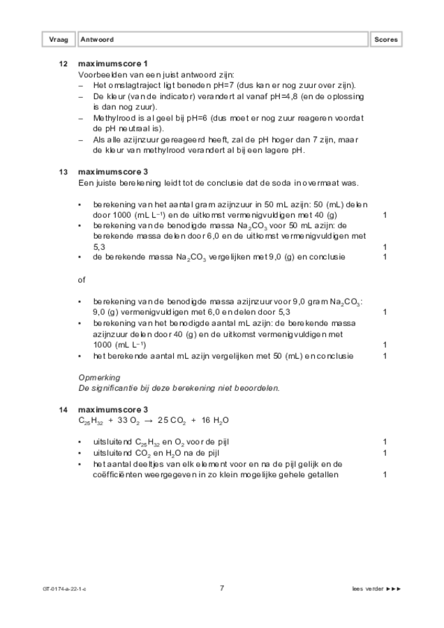 Correctievoorschrift examen VMBO GLTL natuur- en scheikunde 2 2022, tijdvak 1. Pagina 7