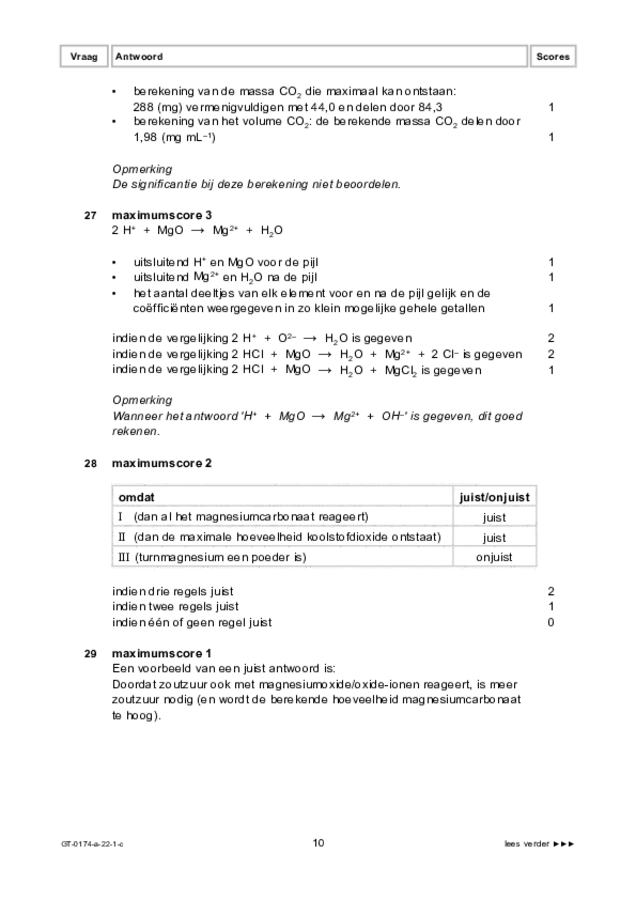 Correctievoorschrift examen VMBO GLTL natuur- en scheikunde 2 2022, tijdvak 1. Pagina 10