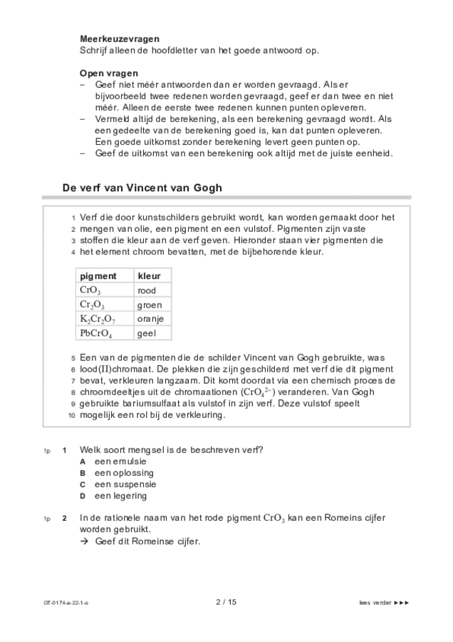 Opgaven examen VMBO GLTL natuur- en scheikunde 2 2022, tijdvak 1. Pagina 2